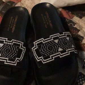 Beautiful black and white sandals!